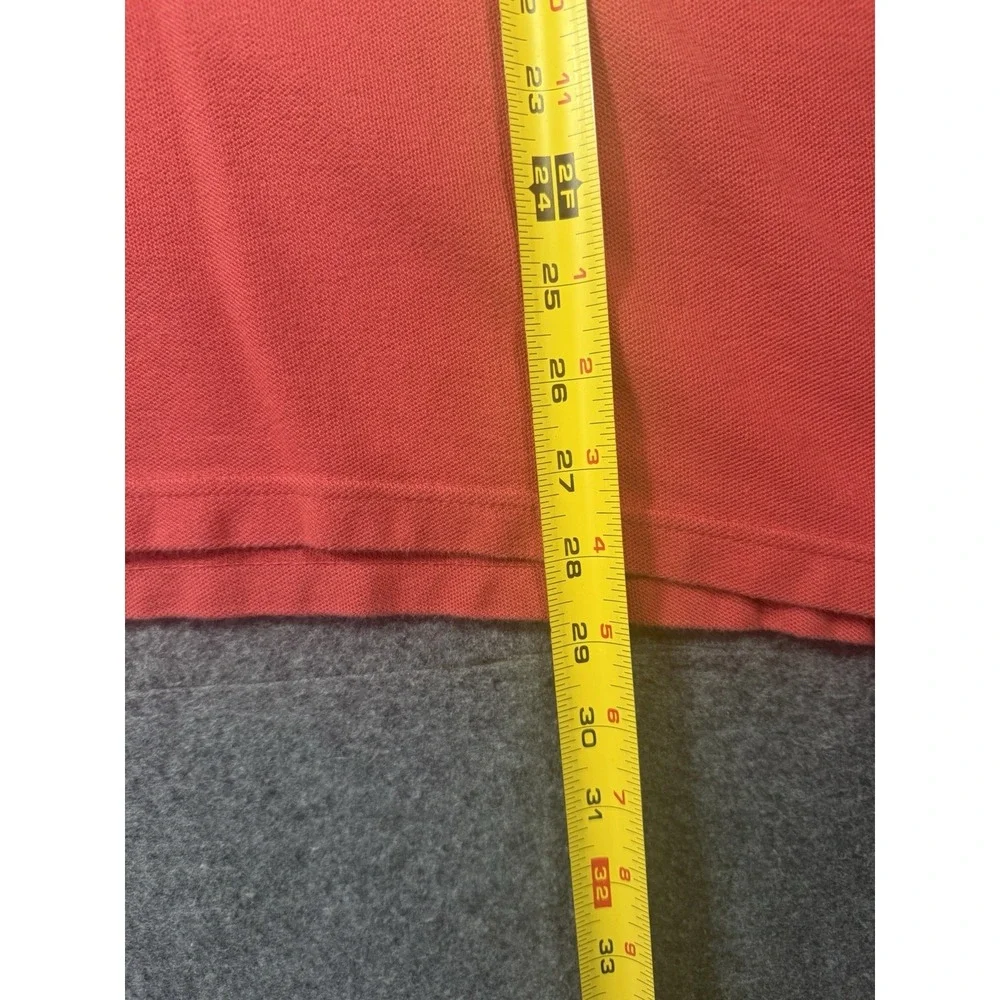 Chaps Men's Custom Fit Short Sleeve Polo‎ Shirt Coral Red Size XL
